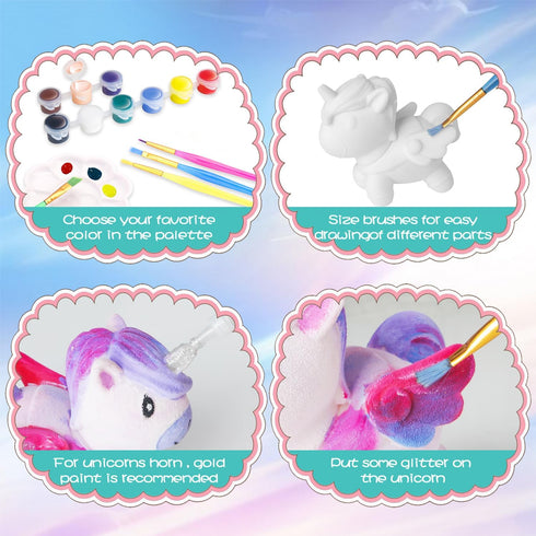 3 4 5 6 7 8 8 SpringFlower Unicorn Gift Toys for Years Old Girls - Girls Arts and Crafts Painting kit Including Cute