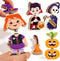 HUZU Halloween Snap Together Dress Up Building Blocks, Witch Vampire Skeleton Pumpkin Characters, STEM Gift for Kids