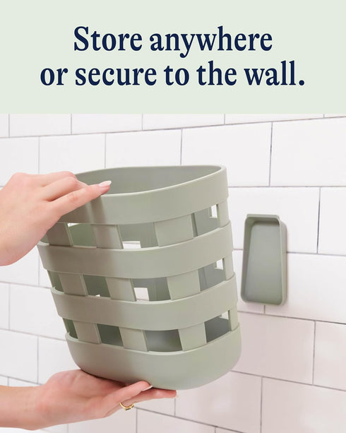 9 5.5 8.5 Lalo Bath Time Storage Bin - Keep Items Organized & Dry with Non-Toxic Plastic, Easy Cleanup, Removable