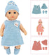 6 Set 14 Inch -18 Inch 14 DC-BEAUTIFUL Clothes Gift for Infant, Girl Baby, Includes Doll Outfits Dress Hat Socks, Total