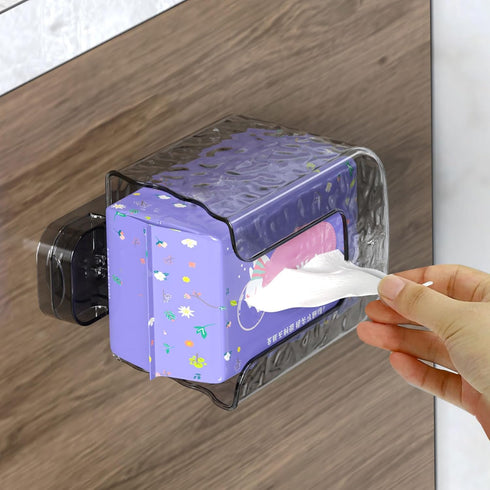 Meiliyizu Suction Cup Wipes Holder, Wall Mounted Wet Wipe Dispenser with Suction Cup Easy to Installation Versatile Use