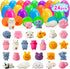 24 Pack Fillers Easter Eggs with Mochi Squishy Toys Surprise Mini Kawaii