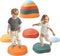 Balance Stepping Stones for Kids - 5pcs Non-Slip River Stones for Indoor & Outdoor Coordination Games, Ages 3-8+
