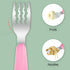 VANRA 2 Pieces Toddler Fork and Spoon Set with Travel Case, 18/8 Stainless Steel Kids Silverware for School Lunch Box