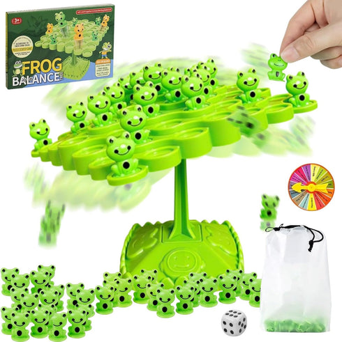 Frog Balance Game, Two-Player Balanced Tree Board Game, Montessori Educational Toys for Boys and Girls