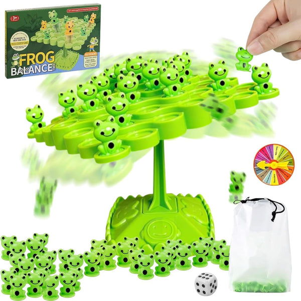 Frog Balance Game, Two-Player Balanced Tree Board Game, Montessori Educational Toys for Boys and Girls