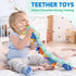 Baby Toys Musical Caterpillar - Soft Activity Toy with Teether for Tummy Time, 0-12 Months Boys & Girls (Blue)