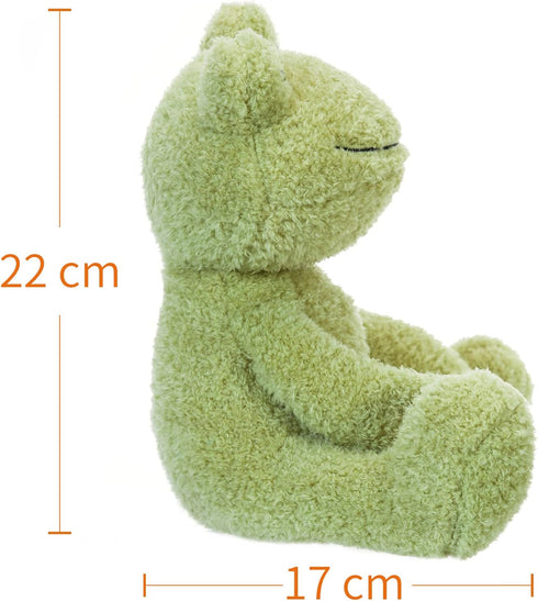 Apricot Lamb Toys Plush Velvet Frog Stuffed Animal, Soft Cuddly Perfect for Child (8.5 Inches)