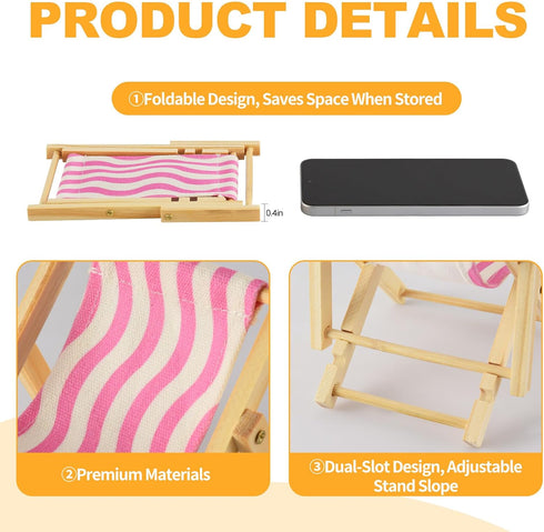 SYFLHYP 4-7in Cute Doll Car Seat for Labubu, Premium Foldable Beach Lounger for Dolls, Beautiful Doll Display