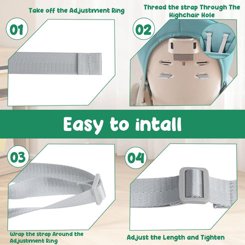Engorgio 5 (1 High Chair Straps Replacement Compatible for gracos Highchairs and Most Point High Chairs pcs)