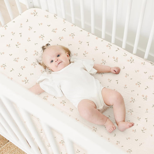 28"x52" MairMore Muslin Cotton Crib Sheets - Neutral Fitted Sheets for Standard Crib& Toddler Mattress Soft