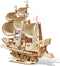 3D Wooden Sailboat Puzzle for Adults, Wood Block Puzzle Model Building Kit, Gift for Birthday/Father's Day