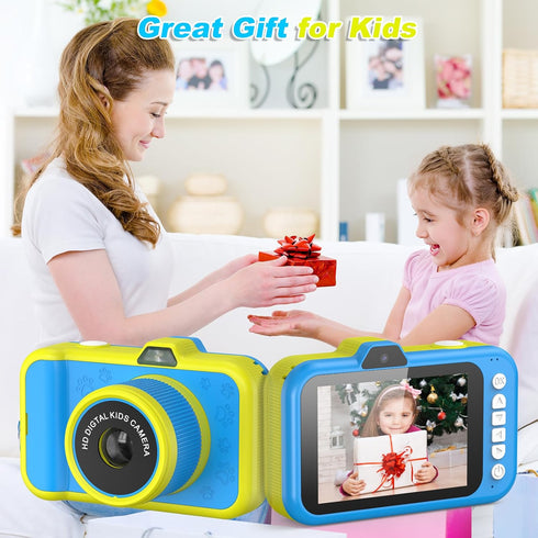 Kids Camera, One Button Operation, Digital Snaps, 3.5 Inch Screen, Age 3+ (Blue)