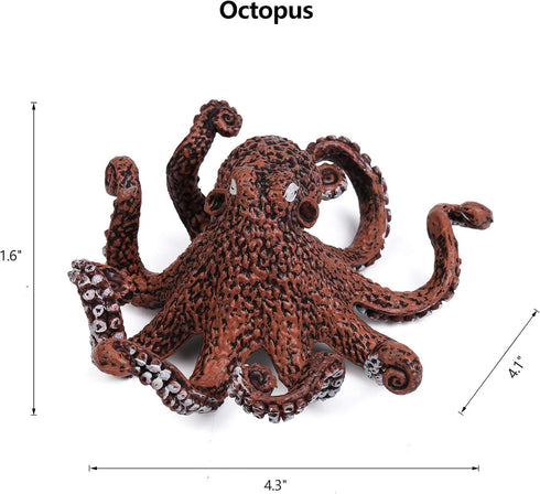 8pcs Playset UANDME Sea Animal Figures Realistic Ocean Animal Figurines Toy for Kids Cake Toppers Decoration