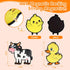 1-3, Refrigerator Magnets for Kids, Large Cute Farm Animals Fridge Magnets for Toddlers Soft Full Back Magnet