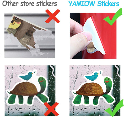 160pcs Cute Animal Stickers for Kids - Cartoon Watercolor Animal Stickers for Water Bottle, Laptop, Scrapbook,