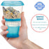 INOGIH Portable Cereal On the Go Cups with Spoon (Blue) - Breakfast Drink-Cup Cereal To-Go Container