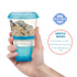 OVOY Cereal On the Go Cups Breakfast Drink Cups Portable Yogurt and Cereal To-Go Container Cup (Blue)