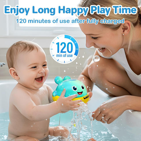 1-3, 1 2 3 Baby Bath Toys, Light Up Whale Sprinkler Bath Toys for Kids Ages Pool Water Toys for Toddlers Bathtub