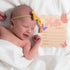 Josojoou Welcome Baby Sign, Hello World Newborn Sign, Pink Baby Name Announcement Mark, Butterfly Chrysanthemum Birth