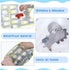 24 6 36 Jeyiour Pcs Baby Waterproof Bibs with Food Catcher Adjustable Snaps Plastic Feeding Bibs for Toddlers