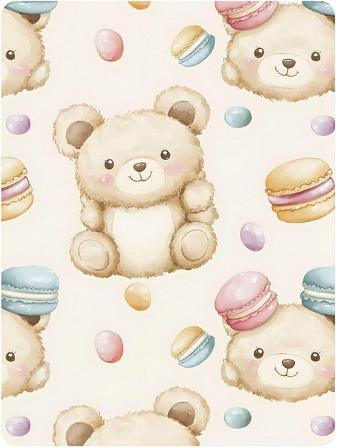 SEHANY 52"x28" Cute Cartoon Bear Fitted Crib Sheet - Soft Breathable Cotton Baby Crib Sheets for Standard Crib