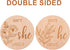 PEUTIER 6 Inch Double-Sided Gender Reveal Signs, Wooden Baby Announcement Sign Isn't She or He Round Photography Props