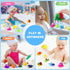 MACALOCA 1-3 4-8, Toddler Easter Egg Fillers Color Changing No Hole Bath Toys for Kids Ages Toddler Bath Toys Sea
