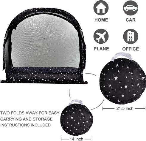 JOINSI Safety Crib Tents to Keep Toddler in, Pop Up Baby Mosquito Net Cover Bed Canopy for Infant - Black