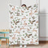 Baby Hunting Woodland Animals Blanket for Girls & Boys, Wild Animals Swaddle Blankets, Soft Warm Receiving 30x40inch