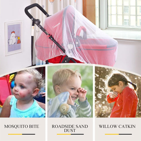 No-See-Ums Mosquito Net for Stroller, Universal Size Bug Net, Breathable Mesh, Available in Grey or Coffee
