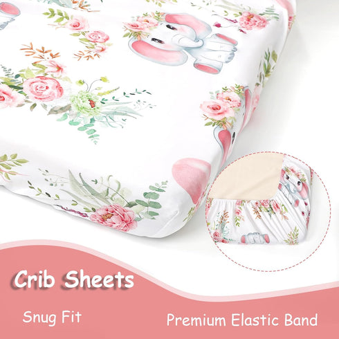 Set Set Set, Baby Crib Bedding for Girls, Soft Bedding with Comfort, Crib Skrit, Crib Sheet, Infant & Toddler Nursery
