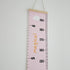 Kids Growth Chart, Wood Frame Fabric Canvas Height Measurement Ruler, 7.9 x 79in, Pink - Cloud
