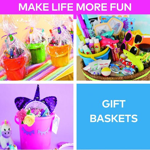 12 Pack 7 Inch 3+ Fun Express Sand Buckets for Kids - Premium Beach Buckets with Easy-Grip Handles | Durable Plastic