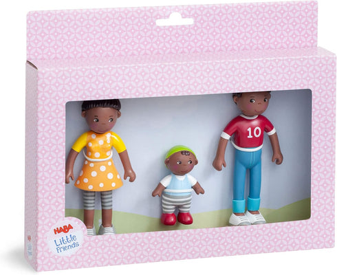 Set HABA Little Friends Family - Mom, Dad, and Baby Dollhouse Figures