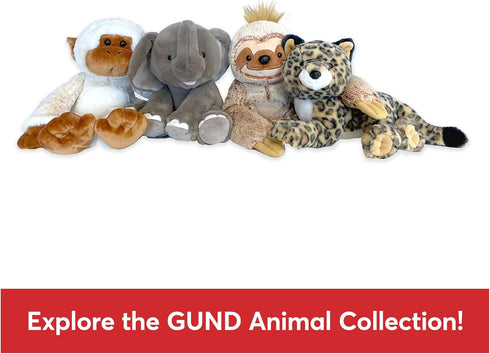 1 12 GUND Banks Leopard Plush, Premium Stuffed Animal for Ages and Up, Brown/White