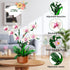 Set, Set 18+ Bilinott Orchid Flower Building Blocks Fake Indoor Flowers Building for Home, Kitchen, Desk Decoration