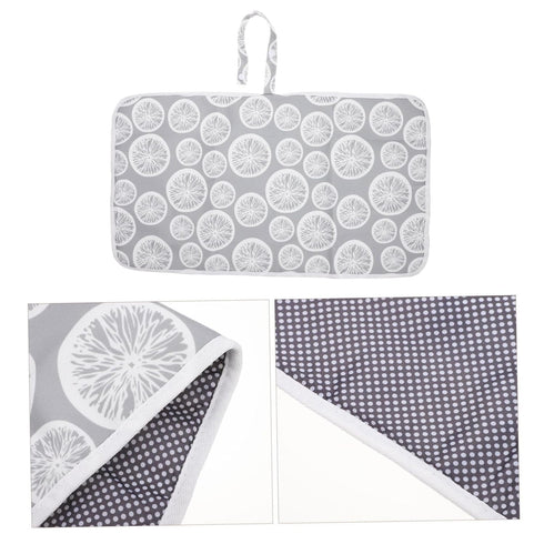 Travel-Friendly Diaper Changing Pad - Reusable Cushion for Boys with Gray Lemon Design