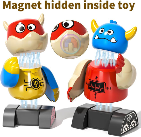 3-5, 35 Playset Magnetic Robot Toy for Kids PCS STEM Educational with Storage Box, DIY Stacking Monster Robots, Toddler