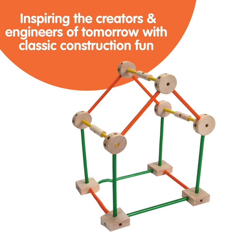 3+ 70-Pieces (1 Schylling MKT Super Makit Classic Wood Construction Toy, years, EA)