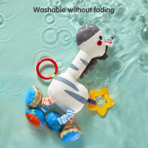 TUMAMA Baby Hanging Toys, Plush Animals Rattle Crinkle Squeaky Mobile Toys for 0-12 Months, Sensory Learning Gift
