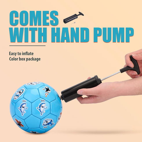 Pack of 2 Size 2 Soccer Balls for Kids, Toddler Balls with Pump, Backyard Lawn Outdoor Toys for Boys and Girls