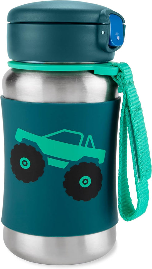 Skip Hop Toddler Sippy Cup with Straw, Sparks Stainless Steel Straw Bottle,