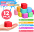 12 Pack Slow Rising Stress Cube, Dough Stress Balls Squishy Fidget Toys for Anxiety Relief, Soft Fidget Cube, Pull