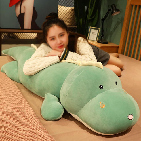 Dinosaur Plush Hug Pillow, Soft Big Stuffed Animal Toy, Gifts for Kids Birthday, 39.3 inch