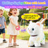 Marsjoy Set White Leash Walking Cat Singing That Purrs and Meows Animated Plush Robot Kitten Pet Moving Plush Realistic
