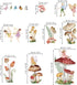 wondever Woodland Mushroom Wall Decals Fairy Butterfly Forest Peel and Stick Wall Art Stickers for Girls Bedroom Baby
