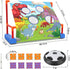 2-in-1 Moving Kick Toss Games for Kids - Light Up Hover Soccer Ball with Animal Bean Bag Toss, Indoor Outdoor Birthday
