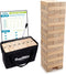 Giantville Giant Tumbling Timber Toy - 56-Piece Life-Size Blocks Tower for Indoor/Outdoor Game, Carry Bag Included