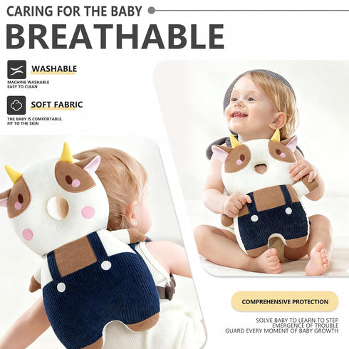 WKC Backpack 23) Baby Head Protector with Knee Pads & Non-Slip Socks, Toddler Safety for Crawling & Walking (Style